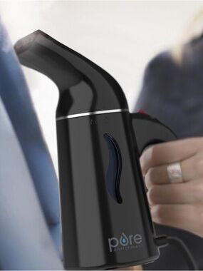 Pure Enrichment PureSteam handheld black Portable Fabric Steamer